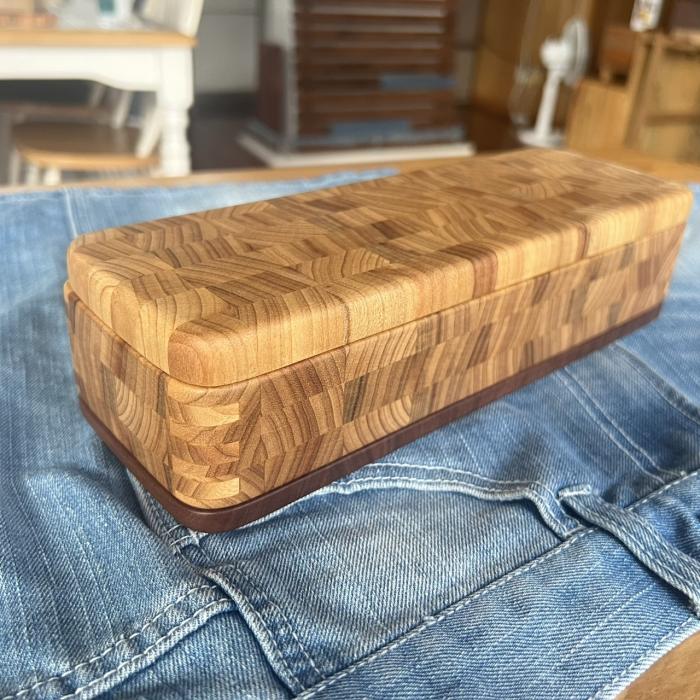 木口寄木　カトラリーボックス・箸箱